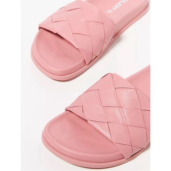Anthropologie Silent D Woven Pink Braided Slide Sandals NWT Size 9 - Picture 3 of 9